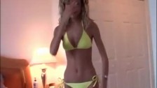Stunning blonde girlfriend shows nice tits