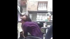 Arab girl blowjob in shop